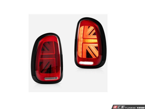 MINI Cooper Union Jack LED Red Lens/Black/Red Led Taillights R60  - Set