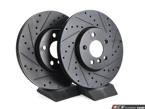 Front V5 Drilled & Slotted Brake Rotors - Set (307x24) - ES4668622