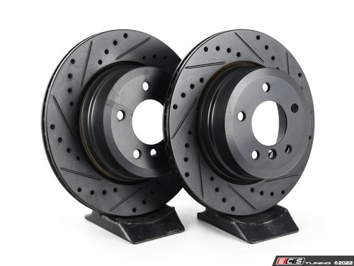 Rear V5 Drilled & Slotted Brake Rotors - Set (320x20) - ES4668948