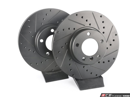 Front V5 Drilled & Slotted Brake Rotors - Set (324x30) - ES4669142