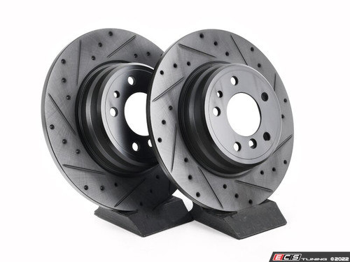 Rear V5 Drilled & Slotted Brake Rotors - Set (324x12) - ES4669032
