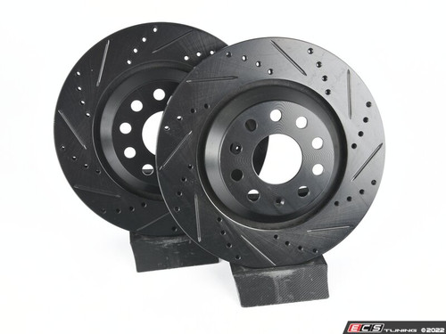 Rear V5 Drilled & Slotted Brake Rotors - Set (310x22) - ES4668302