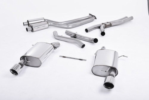 Milltek Secondary Cat Back Exhaust Kit - Dual 100mm Jet Tips -  E92 335i Coupe