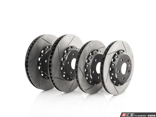 Front and Rear Slotted 2-Piece Semi-Floating Brake Rotor Kit (345x30/310x22)