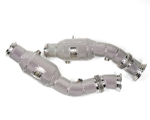 EST High Flow Catted Downpipe w/Heat Shield - W205 M276 C43 C400 C450 / E43 E400 E450 3.0T