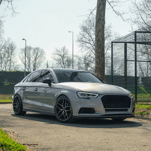 Front Splitter Gloss Black - AUDI A3 8V Facelift Sedan 2016-2020 - Non S-Line Models
