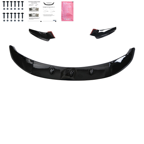 Front Splitter Gloss Black - BMW 5 Series F10 / F11 M-Pack 2011-2016 Front Splitter Gloss Black - w / Flaps