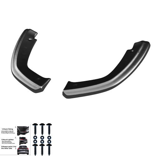 Rear Side Splitters Gloss Black - AUDI SQ5 / Q5 S-Line MK2 2017-2020
