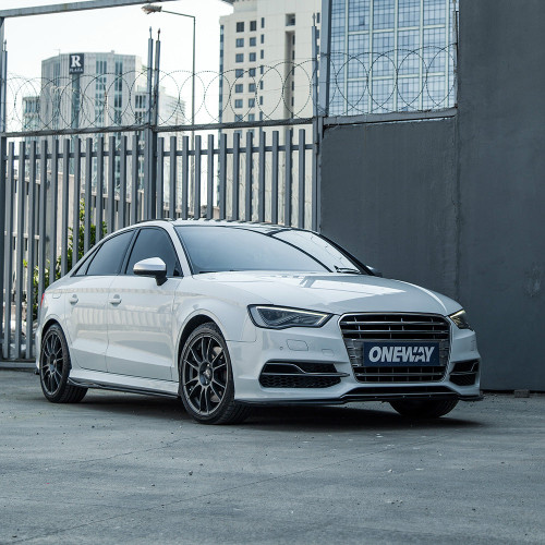Front Splitter Gloss Black V2 - AUDI A3 S-Line / S3 8V 2015-2016