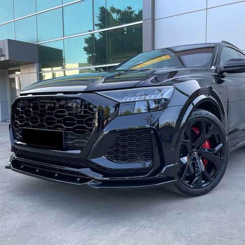 Front Splitter Gloss Black - AUDI RS Q8 MK1 2019-2023 with ABE TÜV