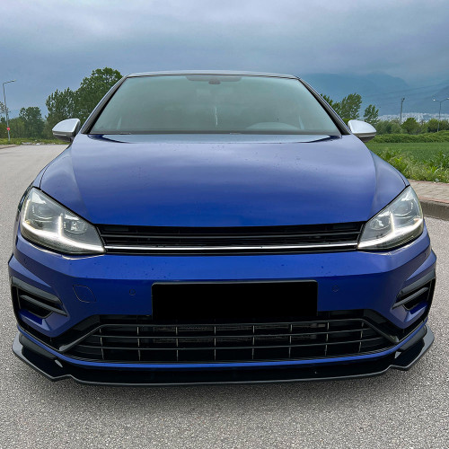 Front Splitter Gloss Black - VW VOLKSWAGEN Golf MK7.5 R 2017-2020 Version 3 with ABE TÜV