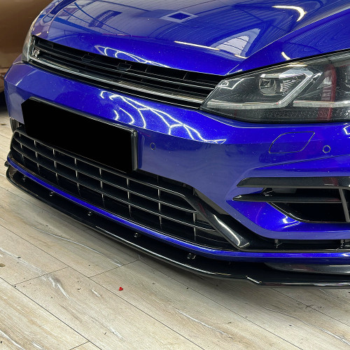 Front Splitter Gloss Black - VW VOLKSWAGEN Golf MK7.5 R 2017-2020 with ABE TÜV