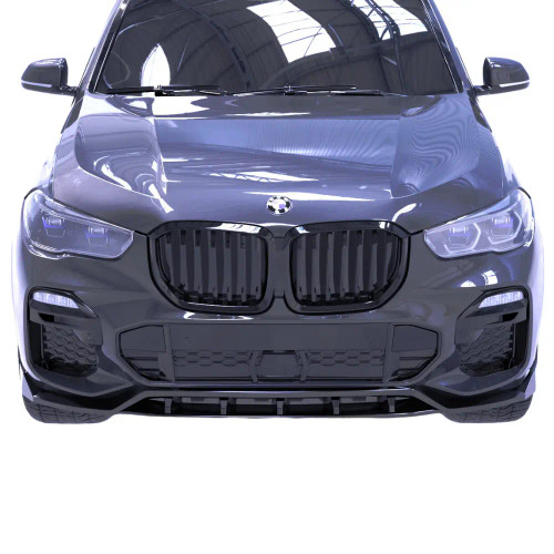 Front Lip Spoiler Gloss Black (2 pcs) for BMW X5 M-Sport G05
