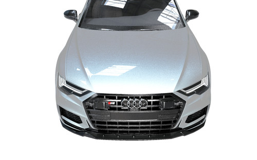 Front Lip Spoiler Gloss Black for Audi S6 C8 / C8 Facelift Sedan & Avant