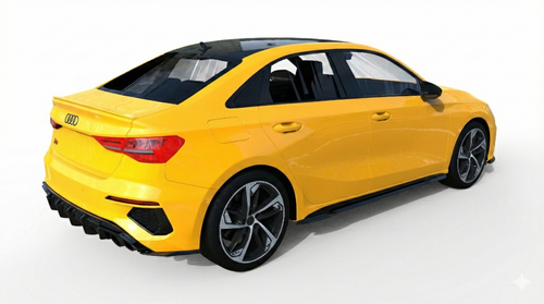 Rear Side Splitter Gloss Black (2 pcs) for Audi A3 S-Line Sedan 8Y Facelift