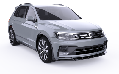 Side Skirts Gloss Black (2 pcs) for VW Tiguan Mk2 R-Line