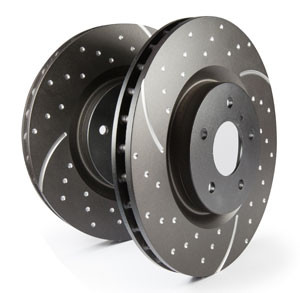 Rear Dimpled & Slotted Brake Rotors - Pair (300x12) | GD1535
