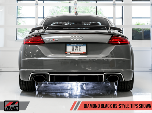AWE Track Edition Exhaust for Audi MK3 TT RS - Diamond Black RS-style Tips
