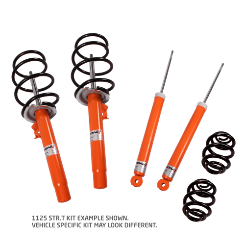 KONI STR.T/Eibach Kit- 4 STR.T (orange) dampers, 4 Eibach lowering springs | 1125 1135