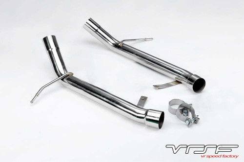 VRSF Stainless Steel Muffler Delete Polished Tips - 07-13 BMW 335i/335xi/335is E90/E91/E92/E93 N54 & N55