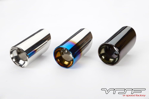 VRSF Slip-on 3.5" Stainless Steel Exhaust Tips 2012+ F Chassis BMW - Rolled & Flat Cut - Burnt Titanium