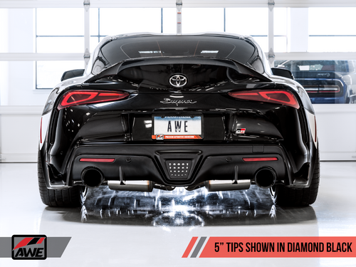 AWE Resonated Touring Edition Exhaust for A90 Supra - 5 Diamond Black Tips"