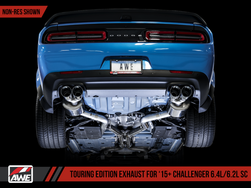 AWE Touring Edition Exhaust for 15+ Challenger 6.4 / 6.2 SC - Non-Resonated - Stock Tips