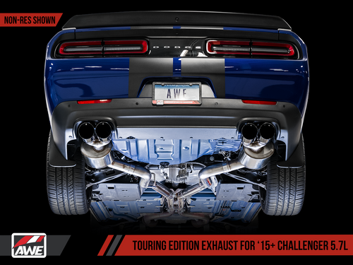 AWE Touring Edition Exhaust for 15+ Challenger 5.7 - Non-Resonated - Stock Tips AWE Touring Edition Exhaust for 15+ Challenger 5.7 - Non-Resonated - Stock Tips