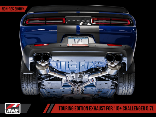 AWE Touring Edition Exhaust for 15+ Challenger 5.7 - Non-Resonated - Stock Tips