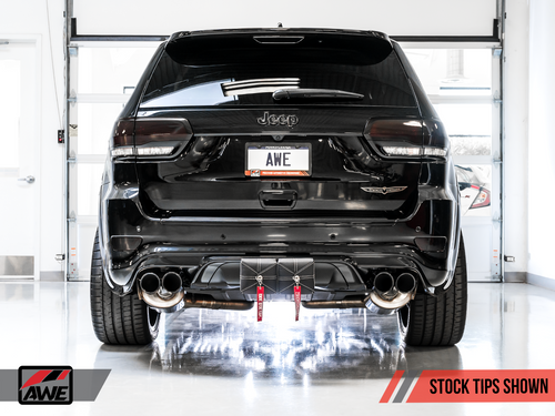 AWE Track Edition Exhaust for Jeep Grand Cherokee SRT and Trackhawk - for use with stock tips