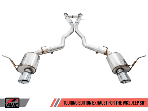 AWE Touring Edition Exhaust for Jeep Grand Cherokee SRT - Diamond Black Tips