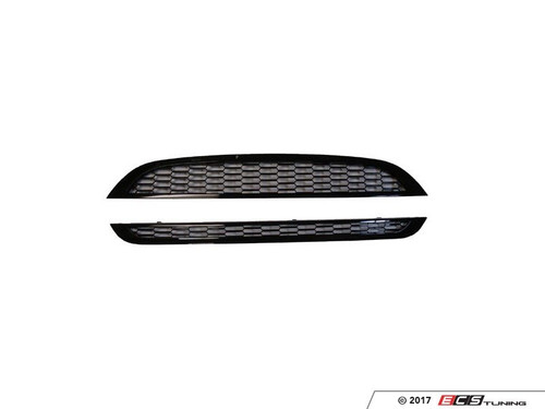 JCW Style Grille Set - Stock Bumper Carbon Look