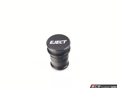 Billet Power Port Plug - "Eject" - Black Anodized