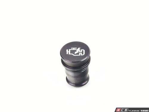 Billet Power Port Plug - "CEL" - Black Anodized Billet Power Port Plug - "CEL" - Black Anodized