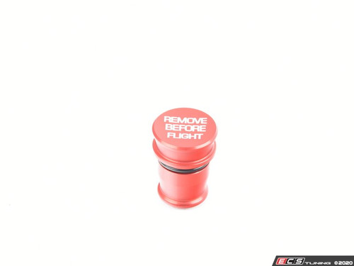 Billet Power Port Plug - "Remove Before Flight" - Red Anodized