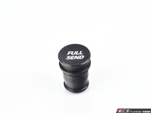 Billet Power Port Plug - "Full Send" - Black Anodized