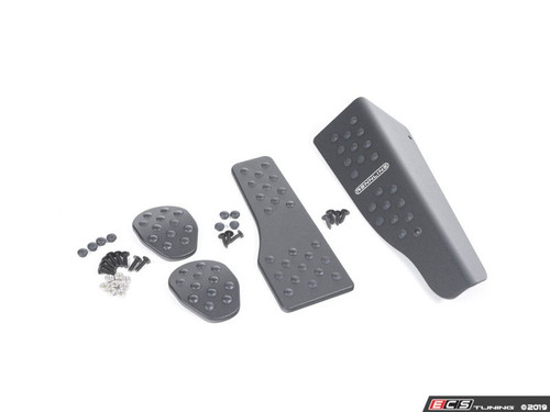 4 Piece Pedal Set - Rubber Grip - Black (RHD)