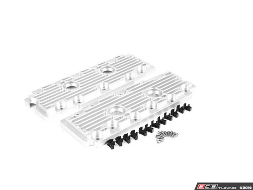 964 Billet Aluminum Lower Valve Cover Pair - Silver