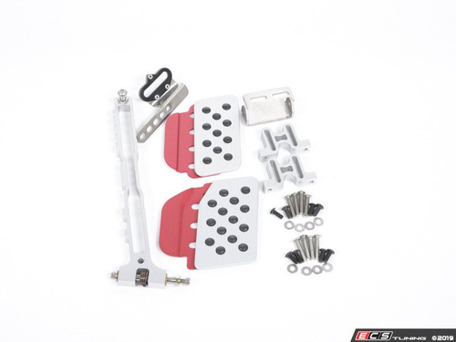 Adjustable Gas Pedal - Silver Pedal / Red Extensions