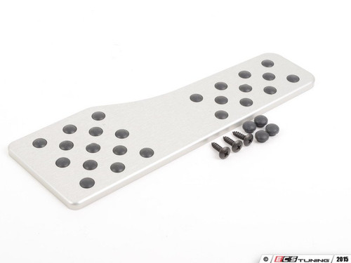 Gas Pedal - Rubber Grip - Silver