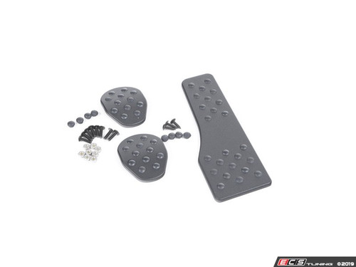 Rennline 3 Piece Pedal Set - Black