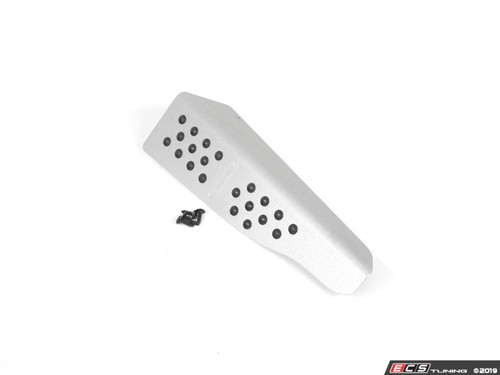 Aluminum Dead pedal - Rubber grip - Silver/Rennline Logo (RHD) | ES2840441