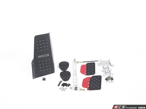 4 Piece Pedal Set - Rubber Grip - Black Pedals / Red Extensions | ES2839233