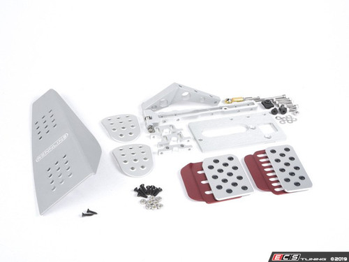 4 Piece Pedal Set - Perforated - Silver Pedals / Red Extensions | ES2839260
