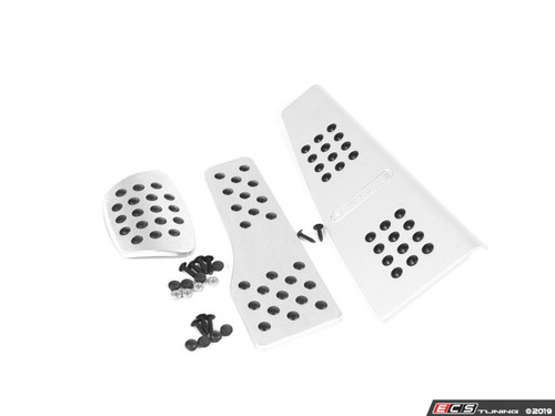 3 Piece Pedal Set - Rubber Grip - Silver | ES2840370