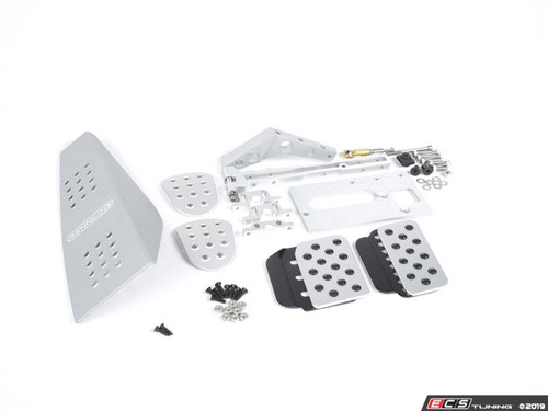 4 Piece Pedal Set - Perforated - Silver Pedals / Black Extensions | ES2839259