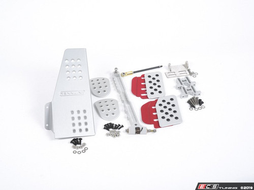 4 Piece Pedal Set - Perforated - Silver Pedals / Red Extensions | ES2839200