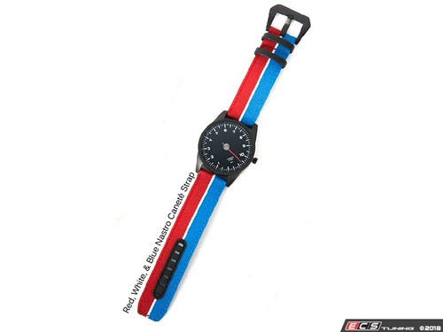 GuardsRed Design Tach Watch - Red, White & Blue Nastro Canete Strap