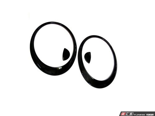 Headlight Trim Covers Gloss Black With Washer Covers - Set