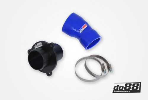 VAG 1.8/2.0 TSI (MQB) Turbo Muffler Delete, OEM Pressure pipes, Blue hose